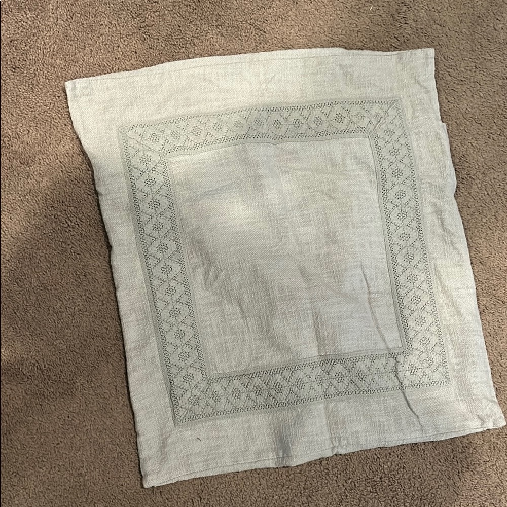 Pottery Barn Elegant Gray Pillow Cover - NEW